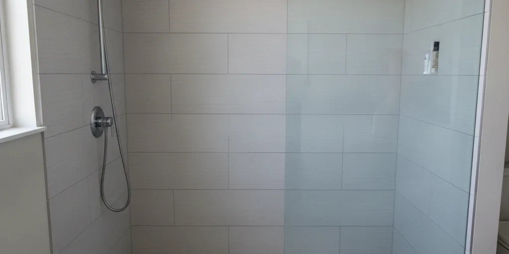 Walk-in curbless shower conversion in San Jose by Bathroom Remodel San Jose